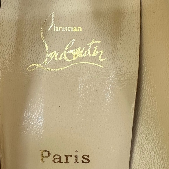 Christian Louboutin Black Patent Leather Open Clic 120 Peep-Toe Pumps Size: 40.5 - Picture 11 of 12